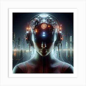 Futuristic Woman 7 Art Print