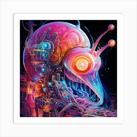 Psychedelic Snail Art Print