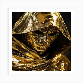 Gold Hooded Man Art Print