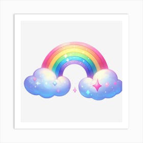 Rainbow Clouds Art Print