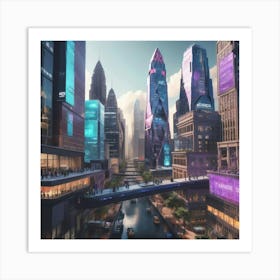 Futuristic Cityscape 11 Art Print