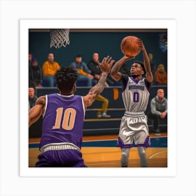 Basketball Player In Action 1 Art Print