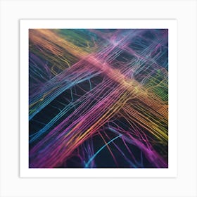 Abstract Colorful Lines 2 Art Print