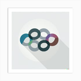 Flat Circles Art Print