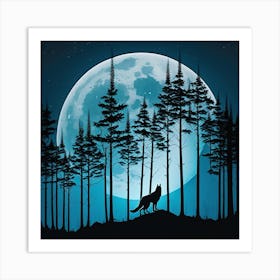 Wolf In The Forest Art Print