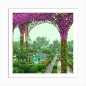 حدائق بجزيرة ميامي Gardens On Miami Art Print