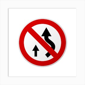 No Right Turn Sign.A fine artistic print that decorates the place.64 Art Print