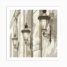 Street Lamps Art Print