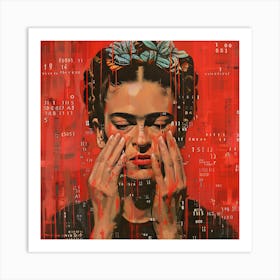 Frida Kahlo Pixelated Reality Series 1 Art Print