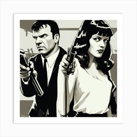 Pulp Fiction Art Printby Nour Tohme Art Print