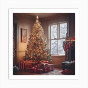 Christmas Tree In The Living Room 133 Art Print