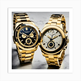 Two Gold Expensive Watches (4) Art Print