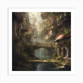 Fantasy City 44 Art Print