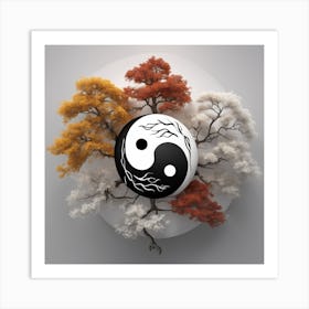 Yin Yang Tree 1 Art Print