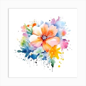 Watercolor Flowers Art Print