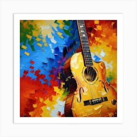 Guitar Painting Art Print