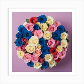 Colorful Roses Art Print