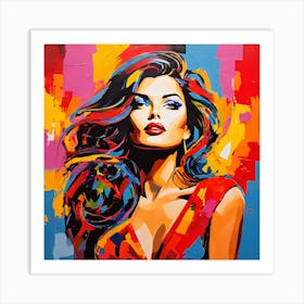 Pop Art Abstract Expressionism Female Art Print