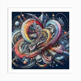 Abstract Heart Art Print