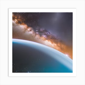 View Of Earth From Space Art Print