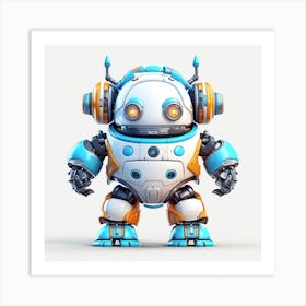 Robot 3d Illustration Art Print