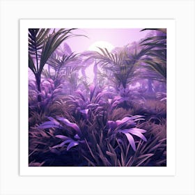 Purple Jungle 1 Art Print