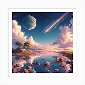 Moon In The Sky Art Print