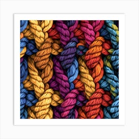 Seamless Knitting Pattern Art Print