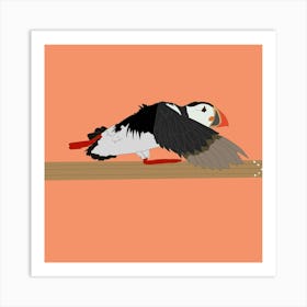 Bowling with Puffin Art Print