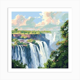 A Victoria Falls On The Zambia Zimbabwe Border E 1720100663 1 Art Print