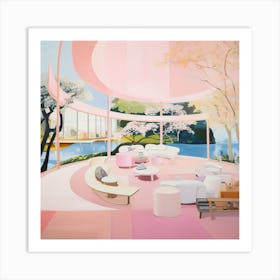 Pink House 1 Art Print