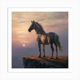 Sunset Horse 55 Art Print