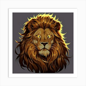 Lion Head Art Print