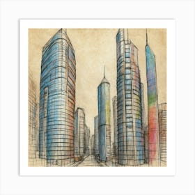 Skyscrapers Art Print