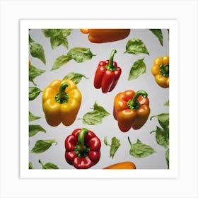 Colorful Peppers 73 Art Print