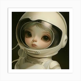 Girl In Space 1 Art Print