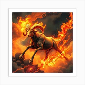 Ram Zodiac Sign 9 Art Print