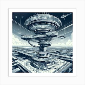 Futuristic City 89 Art Print