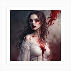 Vampire Girl Art Print