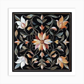 Floral Mosaic Art Art Print