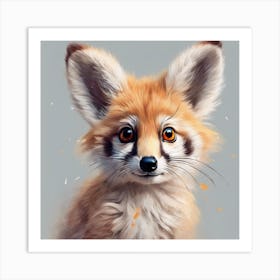 Cute little fox Art Print