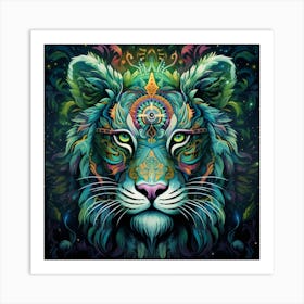 Psychedelic Tiger 6 Art Print