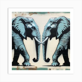 Elephants Art Print