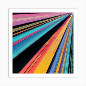 Rainbow lines Art Print