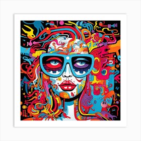 Psychedelic Woman 1 Art Print