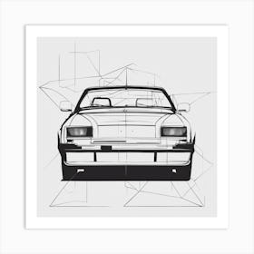 Abstract Car Drawing Art Print