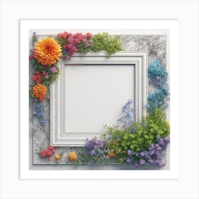 Frame With Flowers 1 Art Print