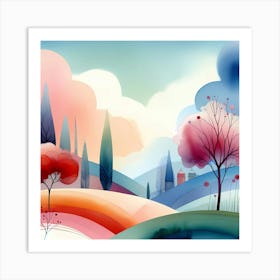 Landscape Painting 209 Art Print