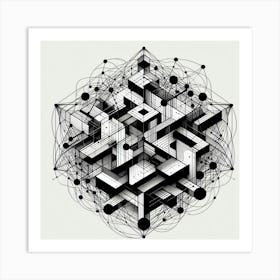 Geometric Abstract Painting Art Print