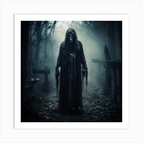 Ancient Health Frightened Daemon Human Rip Costume Scarey Afraid Invisible Evil Spook Ma (25) Art Print